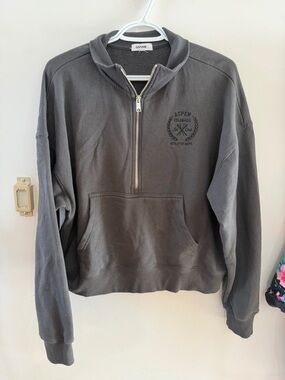 Garage Charcoal Half-Zip Pullover Sweater